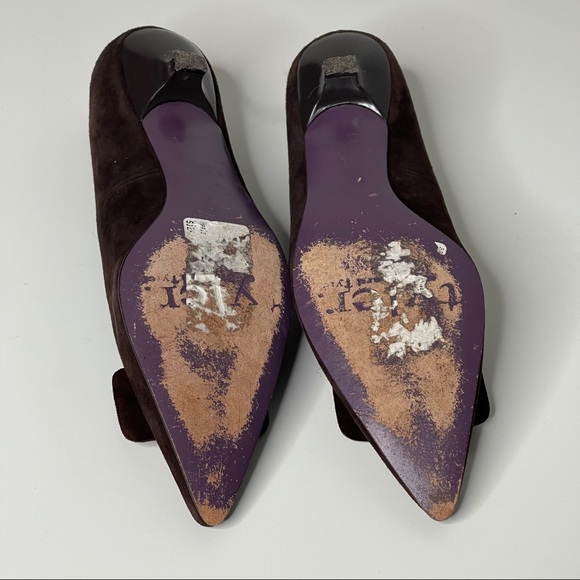 Tyler Richard Tyler brown suede shoes size 7.5 - Picture 7 of 12